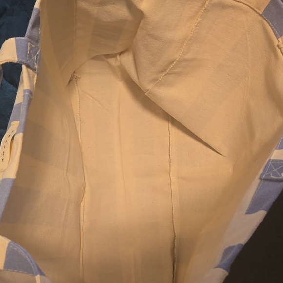 NWOT Sezane Blue and Cream Striped Tote